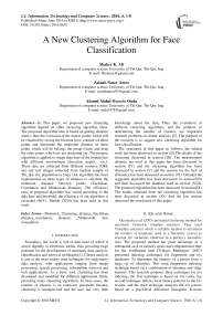 A New Clustering Algorithm for Face Classification