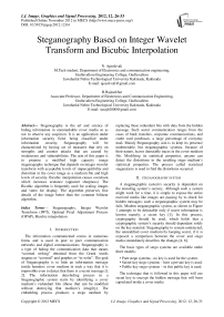 Steganography Based on Integer Wavelet Transform and Bicubic Interpolation