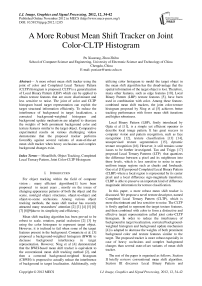 A More Robust Mean Shift Tracker on Joint Color-CLTP Histogram