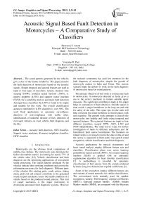 Acoustic Signal Based Fault Detection in Motorcycles – A Comparative Study of Classifiers