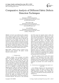 Comparative Analysis of Different Fabric Defects Detection Techniques