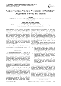 Conservativity Principle Violations for Ontology Alignment: Survey and Trends