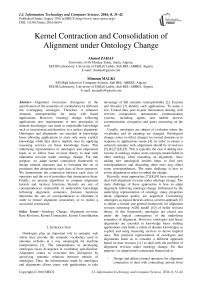 Kernel Contraction and Consolidation of Alignment under Ontology Change