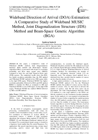 Wideband Direction of Arrival (DOA) Estimation: A Comparative Study of Wideband MUSIC Method, Joint Diagonalization Structure (JDS) Method and Beam-Space Genetic Algorithm (BGA)