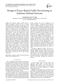 Design of Fuzzy-Based Traffic Provisioning in Software Defined Network