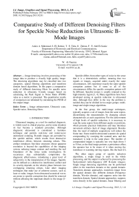 Comparative Study of Different Denoising Filters for Speckle Noise Reduction in Ultrasonic B-Mode Images