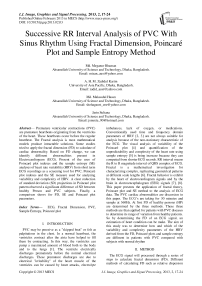 Successive RR Interval Analysis of PVC With Sinus Rhythm Using Fractal Dimension, Poincaré Plot and Sample Entropy Method