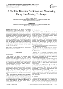 A Tool for Diabetes Prediction and Monitoring Using Data Mining Technique