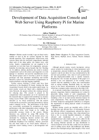 Development of Data Acquisition Console and Web Server Using Raspberry Pi for Marine Platforms