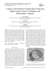 A Survey On Emotion Classification From Eeg Signal Using Various Techniques and Performance Analysis