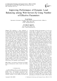 Improving Performance of Dynamic Load Balancing among Web Servers by Using Number of Effective Parameters