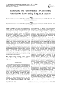 Enhancing the Performance in Generating Association Rules using Singleton Apriori