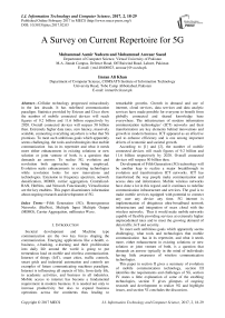 A Survey on Current Repertoire for 5G