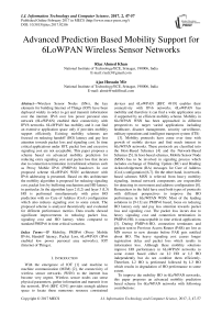 Advanced Prediction Based Mobility Support for 6LoWPAN Wireless Sensor Networks