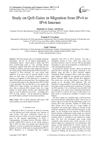 Study on QoS Gains in Migration from IPv4 to IPv6 Internet