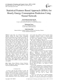 Statistical Features Based Approach (SFBA) for Hourly Energy Consumption Prediction Using Neural Network
