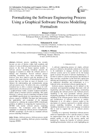 Formalizing the Software Engineering Process Using a Graphical Software Process Modelling Formalism