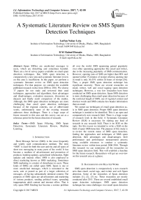 A Systematic Literature Review on SMS Spam Detection Techniques