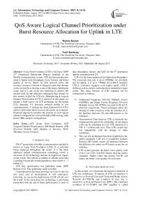 QoS Aware Logical Channel Prioritization under Burst Resource Allocation for Uplink in LTE