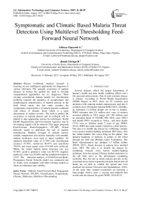 Symptomatic and Climatic Based Malaria Threat Detection Using Multilevel Thresholding Feed-Forward Neural Network