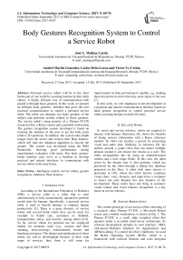 Body Gestures Recognition System to Control a Service Robot