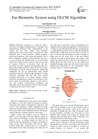 Ear Biometric System using GLCM Algorithm