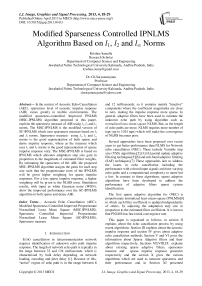 Modified Sparseness Controlled IPNLMS Algorithm Based on l_1, l_2 and l_∞ Norms