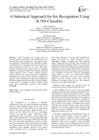A Statistical Approach for Iris Recognition Using K-NN Classifier