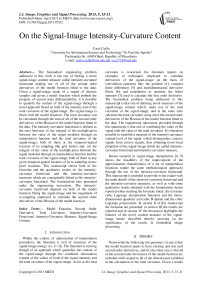 On the Signal-Image Intensity-Curvature Content