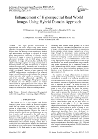 Enhancement of Hyperspectral Real World Images Using Hybrid Domain Approach