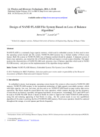 Design of NAND FLASH File System Based on Loss of Balance Algorithm