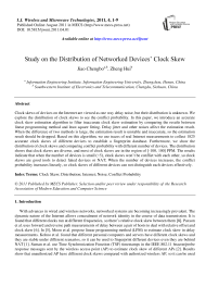 Study on the Distribution of Networked Devices’ Clock Skew