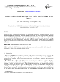 Reduction of Feedback Based-on User Traffic Rate in OFDM Relay System
