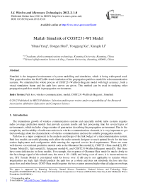 Matlab Simulink of COST231-WI Model