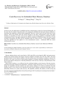 Crash Recovery for Embedded Main Memory Database