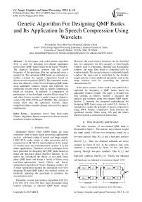 Genetic Algorithm For Designing QMF Banks and Its Application In Speech Compression Using Wavelets