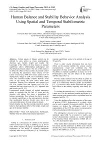 Human Balance and Stability Behavior Analysis Using Spatial and Temporal Stabilometric Parameters