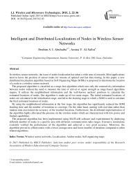 Intelligent and Distributed Localization of Nodes in Wireless Sensor Networks