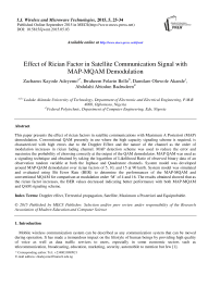 Effect of Rician Factor in Satellite Communication Signal with MAP-MQAM Demodulation