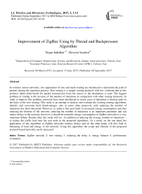 Improvement of ZigBee Using by Thread and Backpressure Algorithm