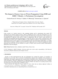 The Impact of Sensor Area on Worm Propagation Using SEIR and SEIR-V Models: A Preliminary Investigation
