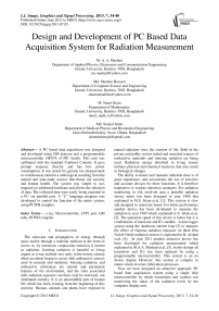 Design and Development of PC Based Data Acquisition System for Radiation Measurement