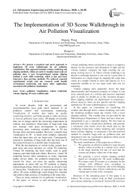 The Implementation of 3D Scene Walkthrough in Air Pollution Visualization