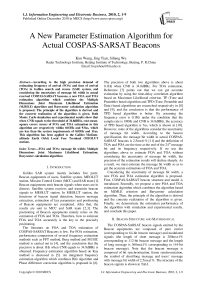 A New Parameter Estimation Algorithm for Actual COSPAS-SARSAT Beacons