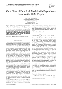 On a Class of Dual Risk Model with Dependence based on the FGM Copula