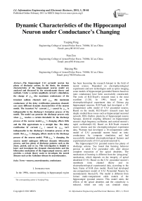 Dynamic Characteristics of the Hippocampal Neuron under Conductance’s Changing