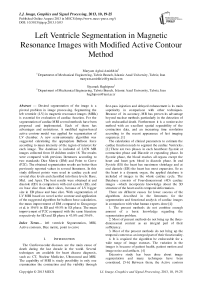 Left Ventricle Segmentation in Magnetic Resonance Images with Modified Active Contour Method