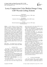 Lossy Compression Color Medical Image Using CDF Wavelet Lifting Scheme