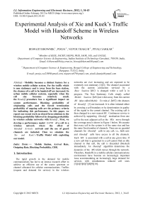 Experimental Analysis of Xie and Kuek's Traffic Model with Handoff Scheme in Wireless Networks