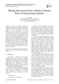 Mining Educational Data to Reduce Dropout Rates of Engineering Students